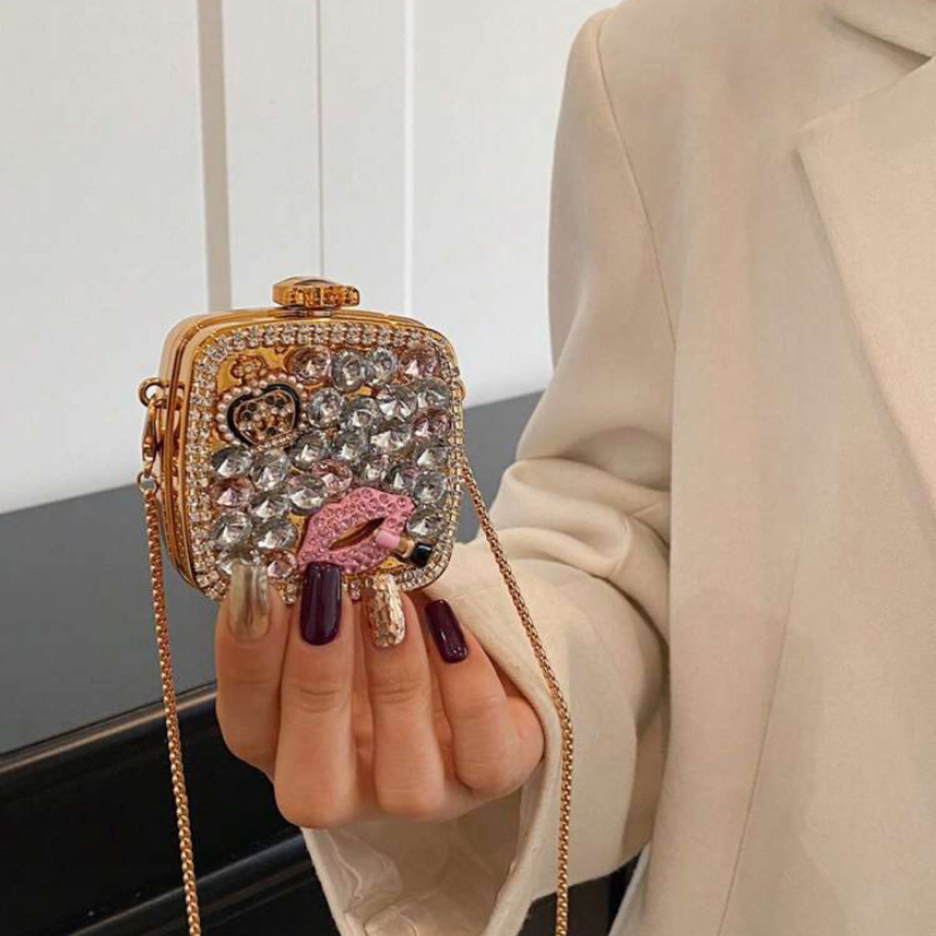 Bedazzle kiss crossbody