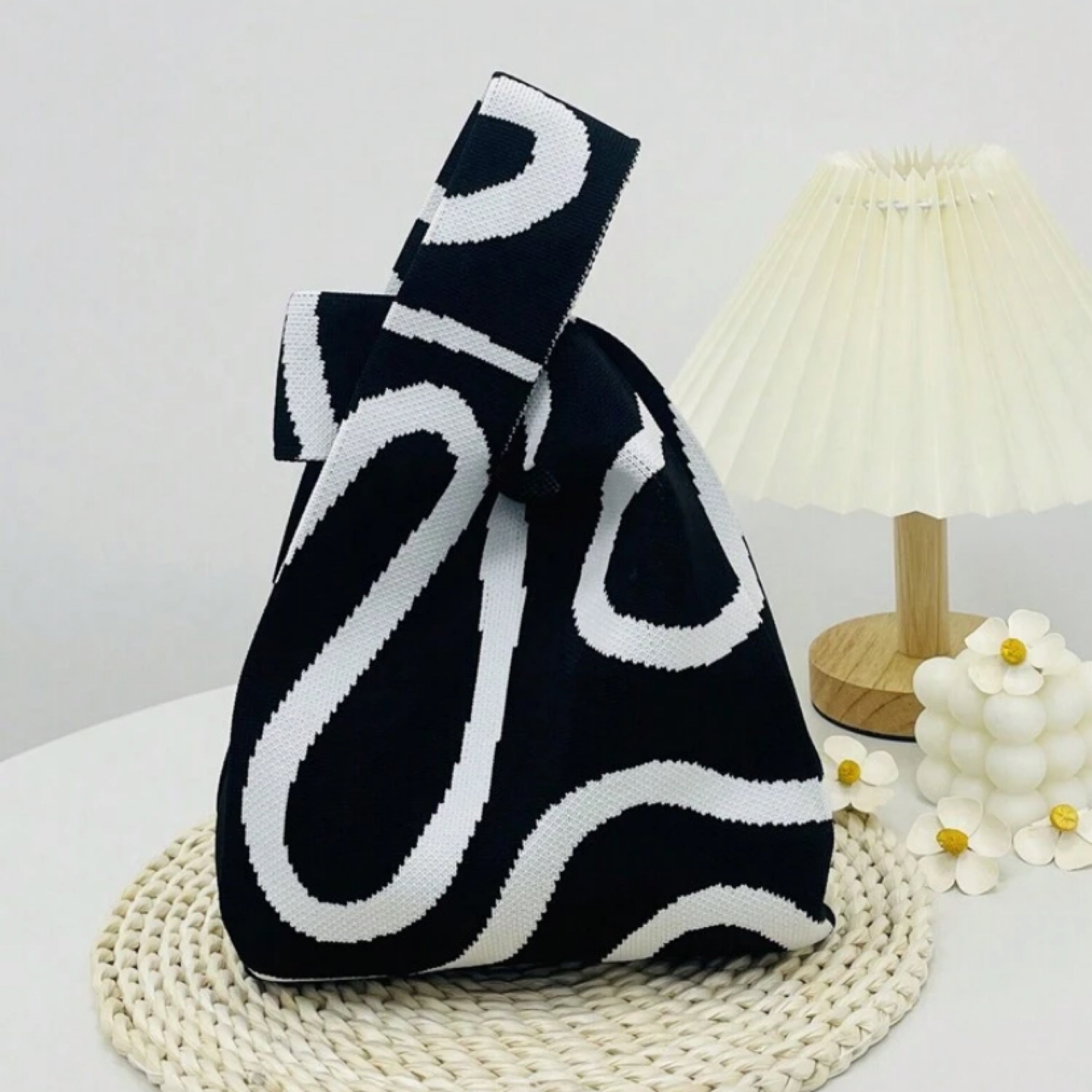 Knitted Crochet Tote Bag