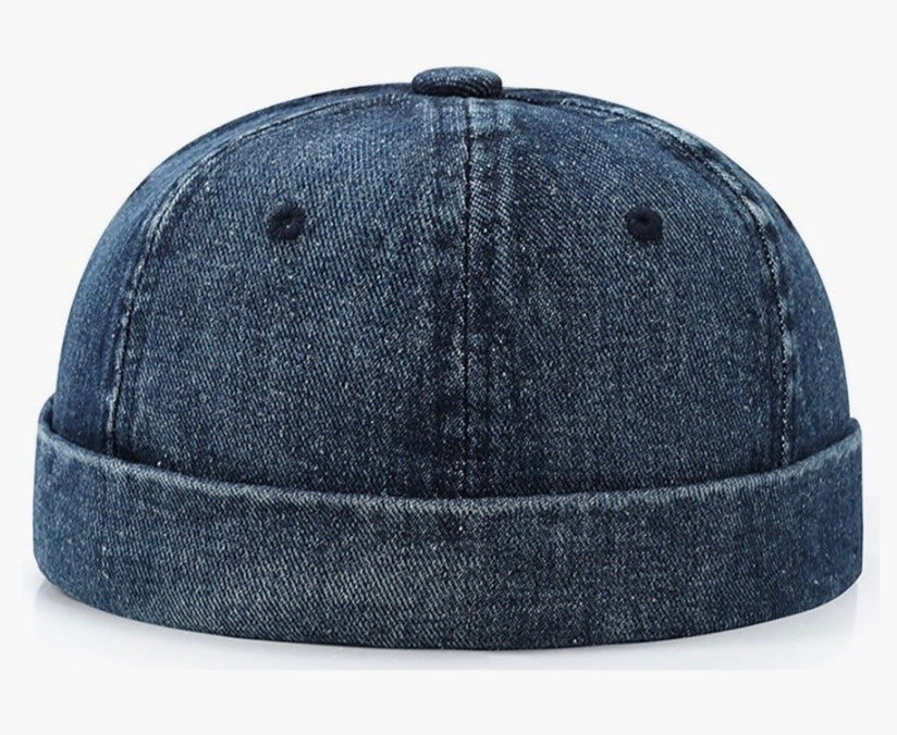 Brimless denim
