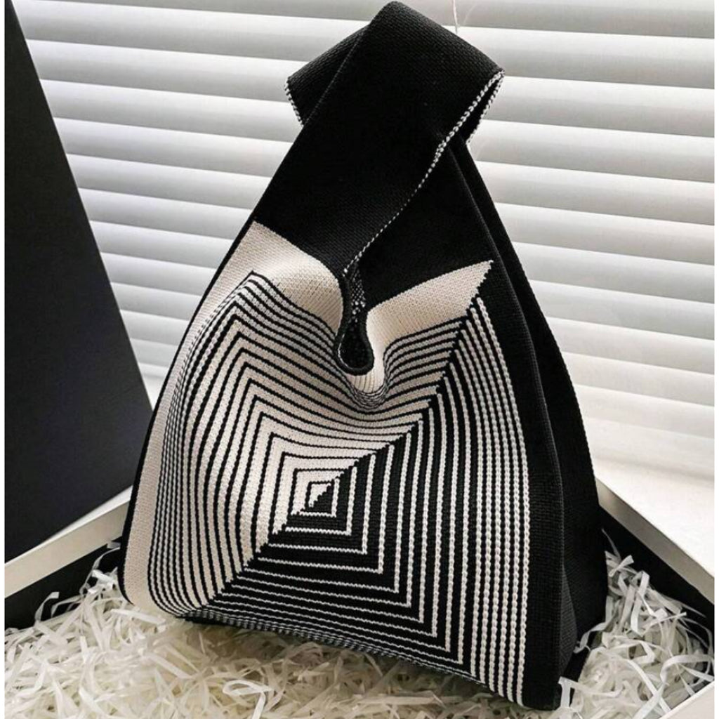 Knitted Crochet Tote Bag