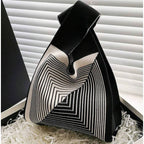 Knitted Crochet Tote Bag